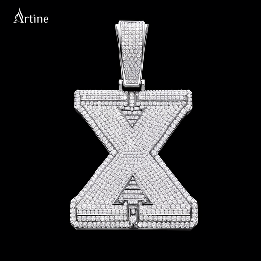 Iced Roman X Statement Pendant