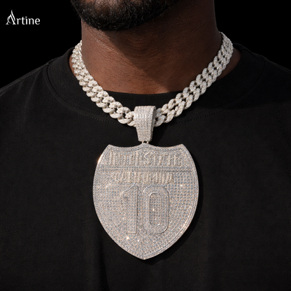 Iced 10 number Pendant