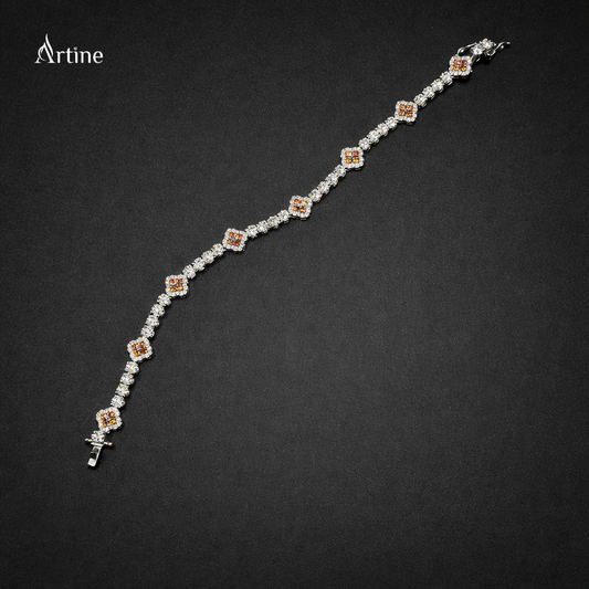 Amber Spark Halo Bracelet