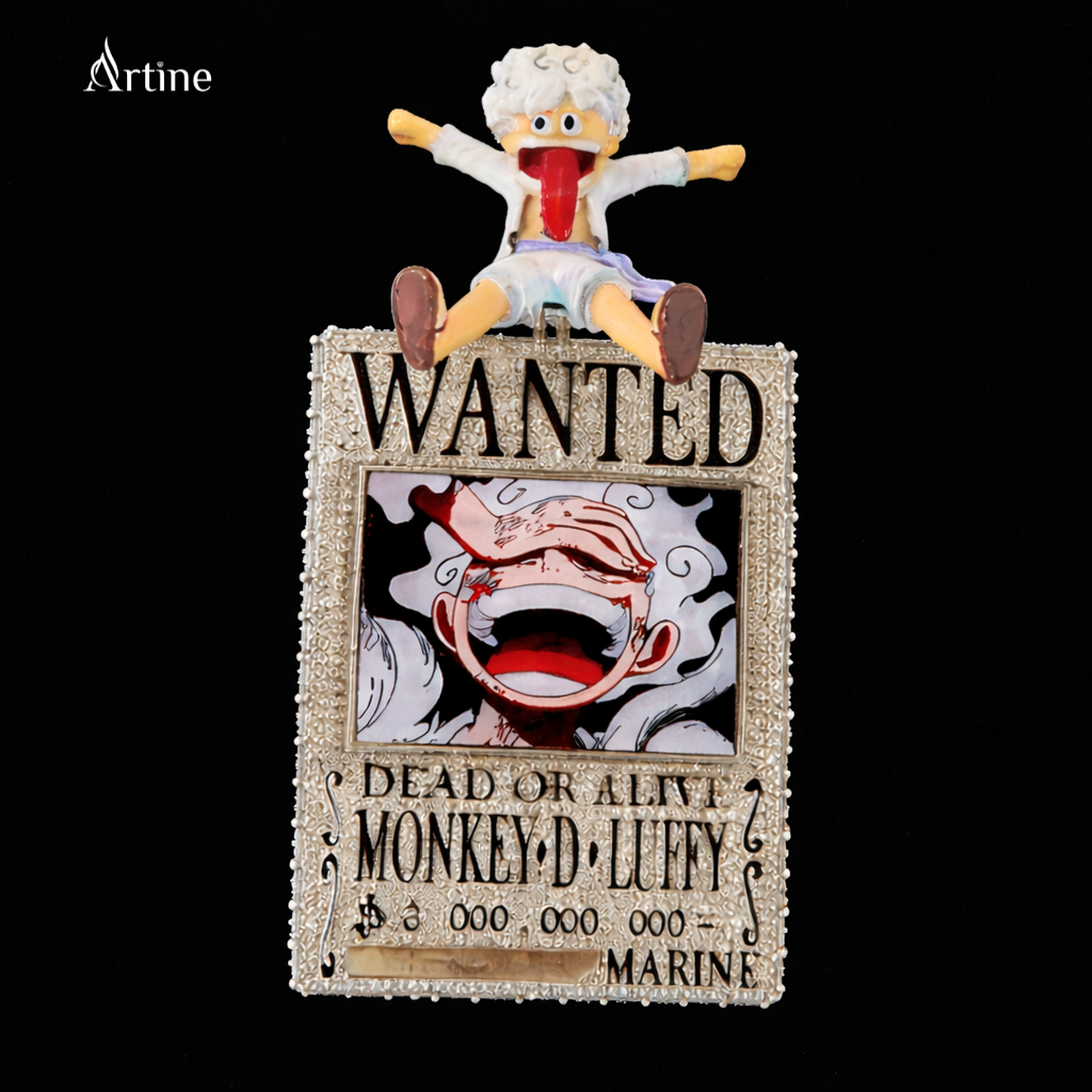 Iced Wanted Poster Pendant – Monkey D. Luffy Anime Statement Charm