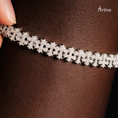 Snowflake Diamond Tennis Bracelet