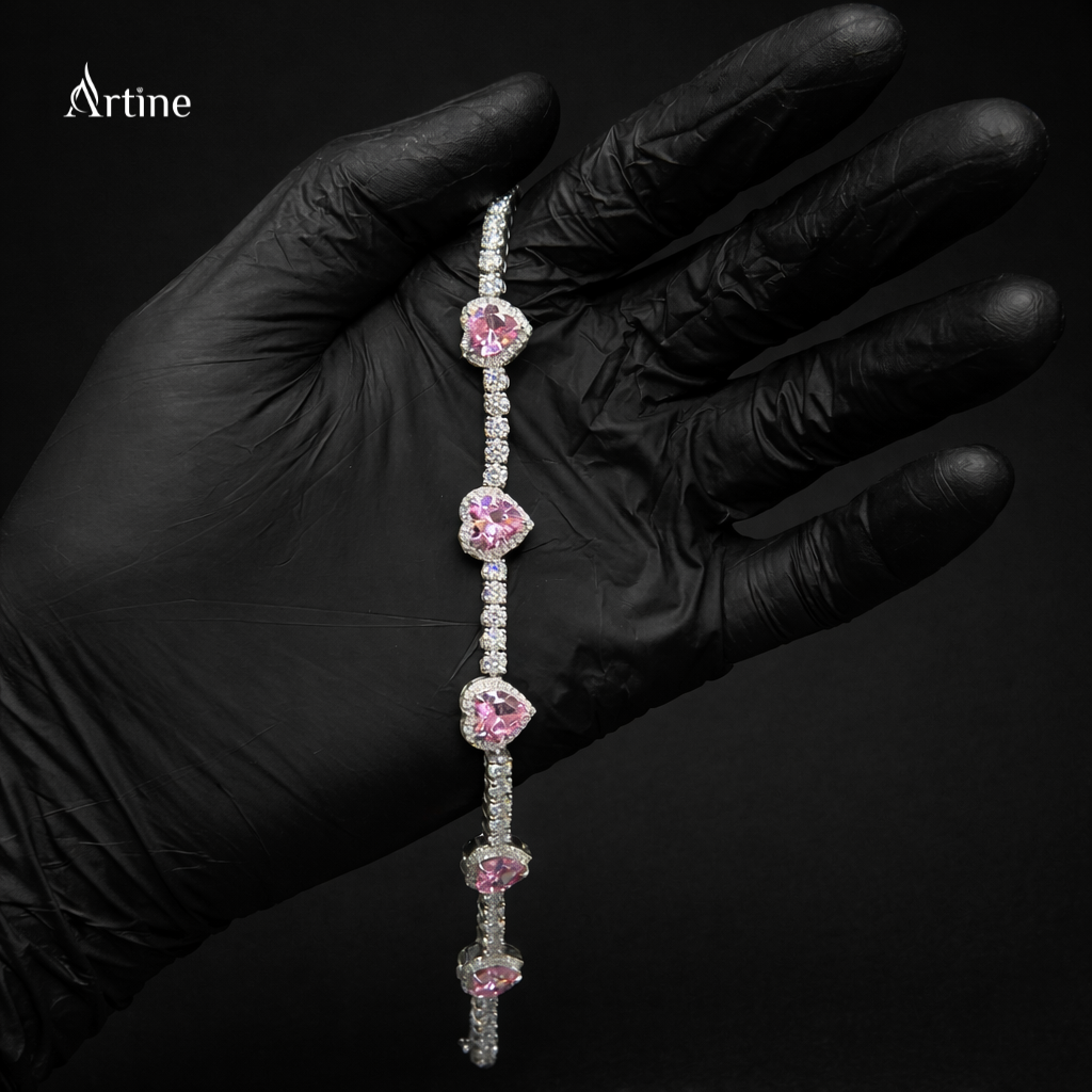 Blush Heart Halo Bracelet