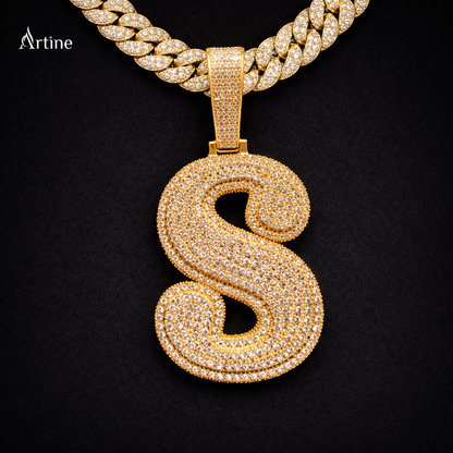 Serpent Majesty Iced “S” Pendant