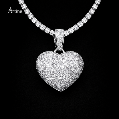Iced Heart Pendant – Full Bling Luxury Charm
