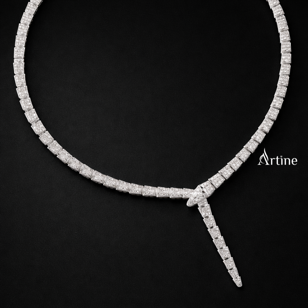 Iced Y-Drop Diamond Tennis Necklace | 925 Sterling Silver Luxury Jewelry