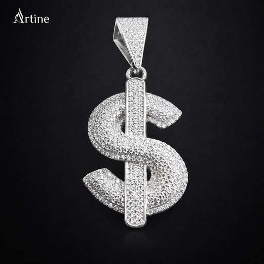 Classic Iced Dollar Sign Pendant
