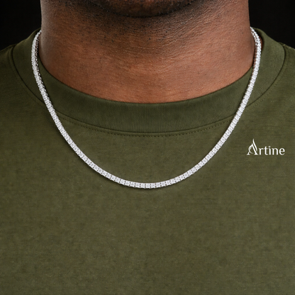 Classic Iced Diamond Tennis Chain Necklace