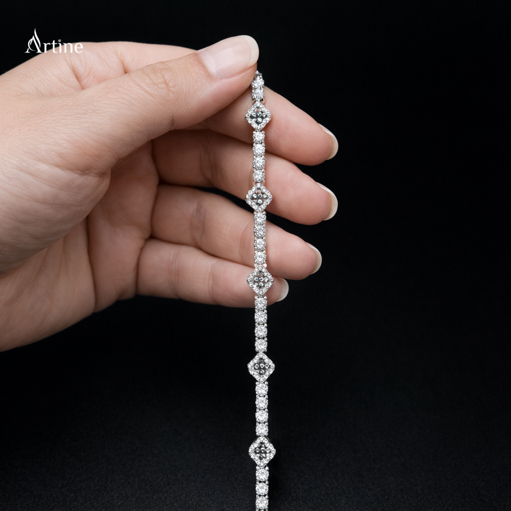 Midnight Blossom Diamond Bracelet