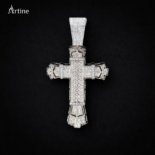 Luxury Iced Gothic Cross Pendant