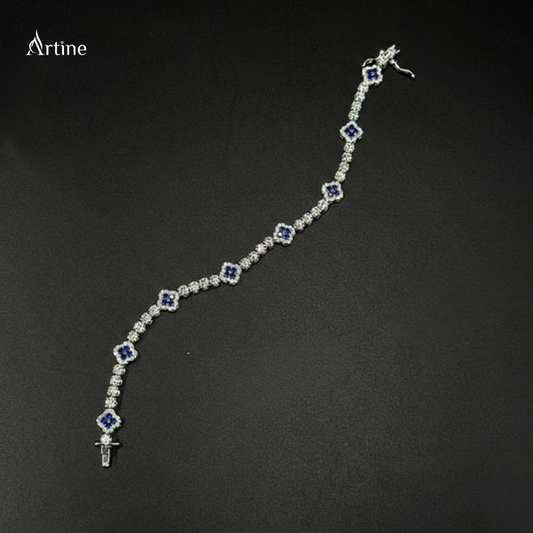 Sapphire Halo Tennis Bracelet