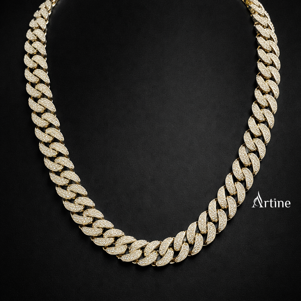 Heavy Iced Cuban Link Chain Necklace | 925 Sterling Silver Luxury Jewelry