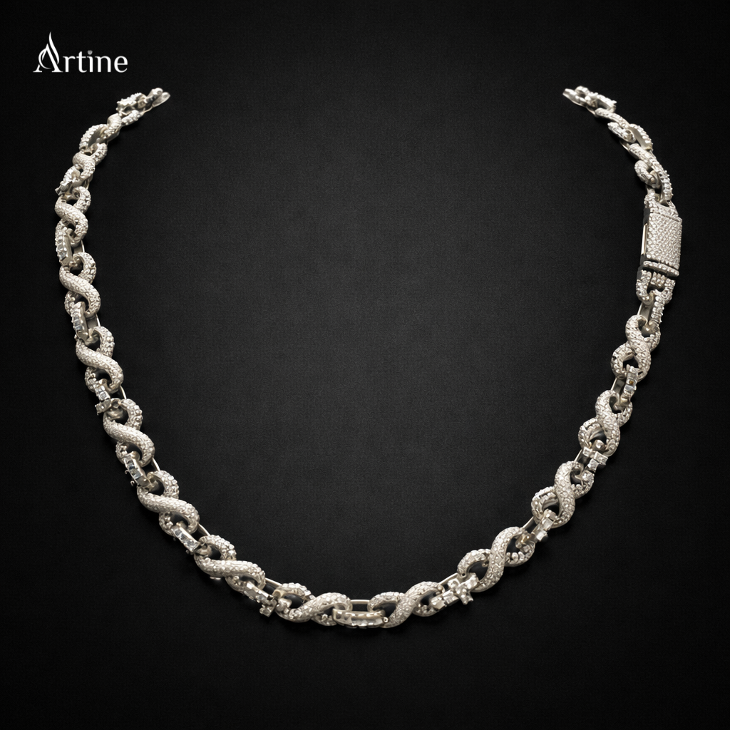 Iced Cuban Link  Chain Necklace | 925 Sterling Silver Luxury Jewelry