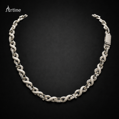 Iced Cuban Link  Chain Necklace | 925 Sterling Silver Luxury Jewelry