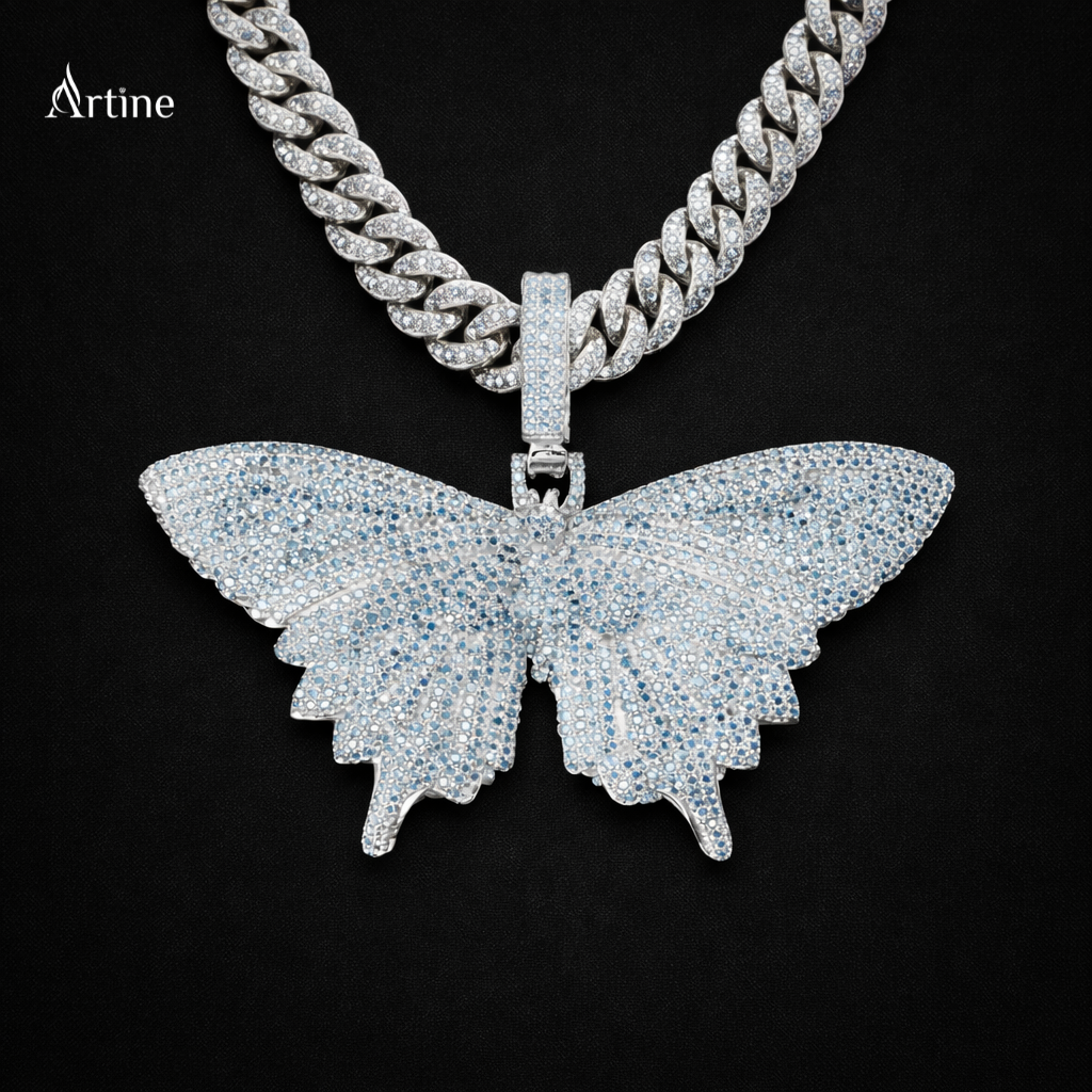 Arctic Lightning butterfly Pendant