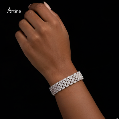 Rose Gold Diamond Weave Bracelet