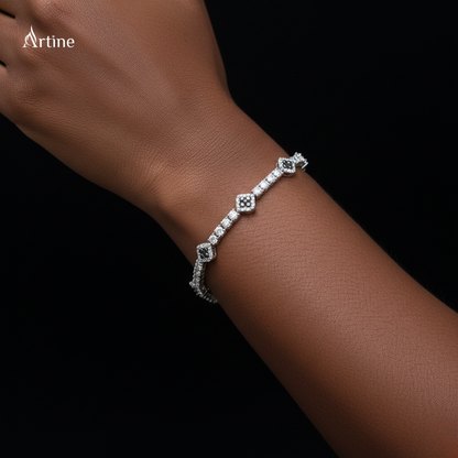 Midnight Blossom Diamond Bracelet