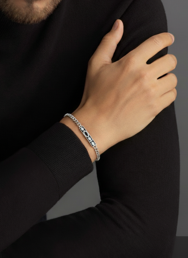 Stylish 925 Silver Men’s Bracelet