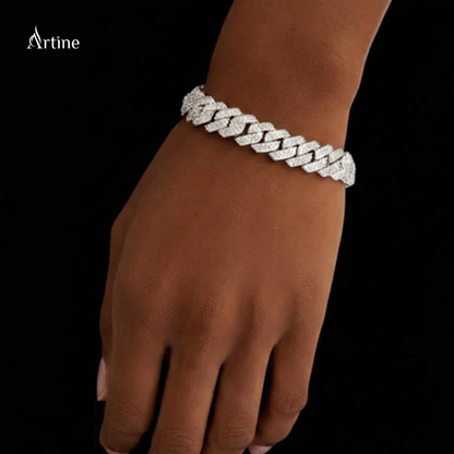 Iced Cuban Link Diamond Bracelet