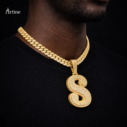 Serpent Majesty Iced “S” Pendant