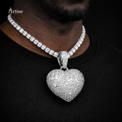 Iced Heart Pendant – Full Bling Luxury Charm