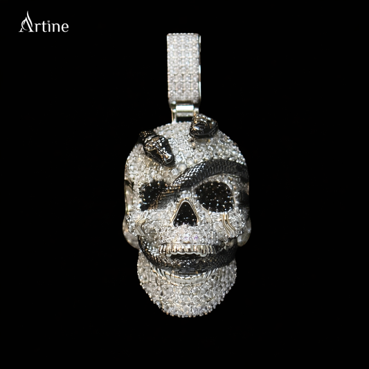 Iced Devil Skull Pendant