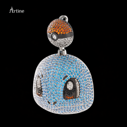 Iced Squirtle Dome Pendant – Poké Ball Drip Luxury Charm