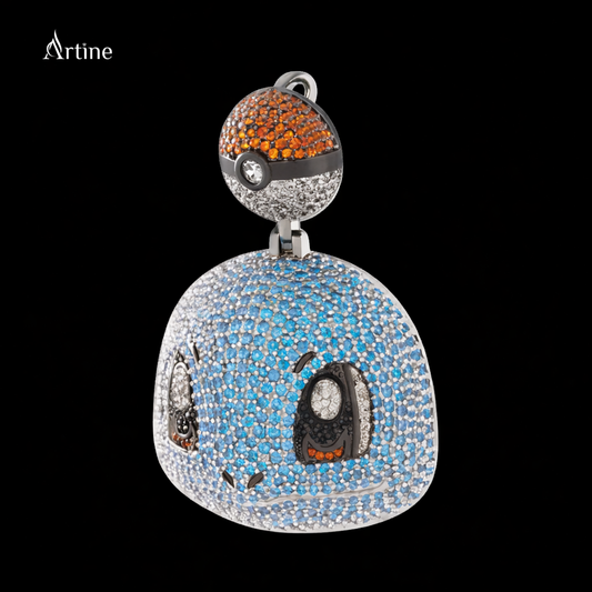 Iced Squirtle Dome Pendant – Poké Ball Drip Luxury Charm