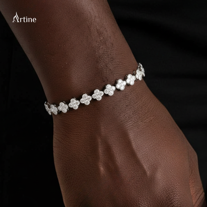 Diamond Blossom Line Bracelet