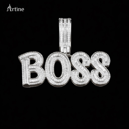 Iced BOSS Letter Pendant