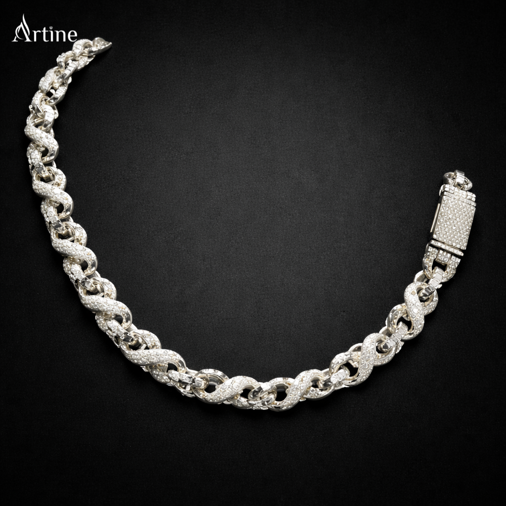 Iced Cuban Link  Chain Necklace | 925 Sterling Silver Luxury Jewelry
