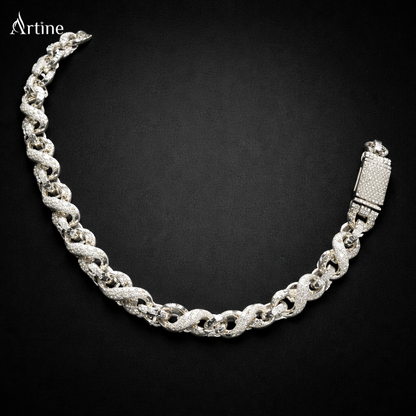 Iced Cuban Link  Chain Necklace | 925 Sterling Silver Luxury Jewelry