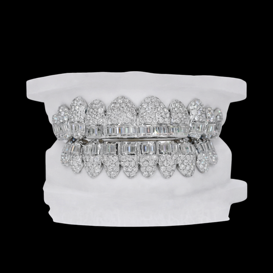 Luxury Iced-Out Diamond Bullet Grillz