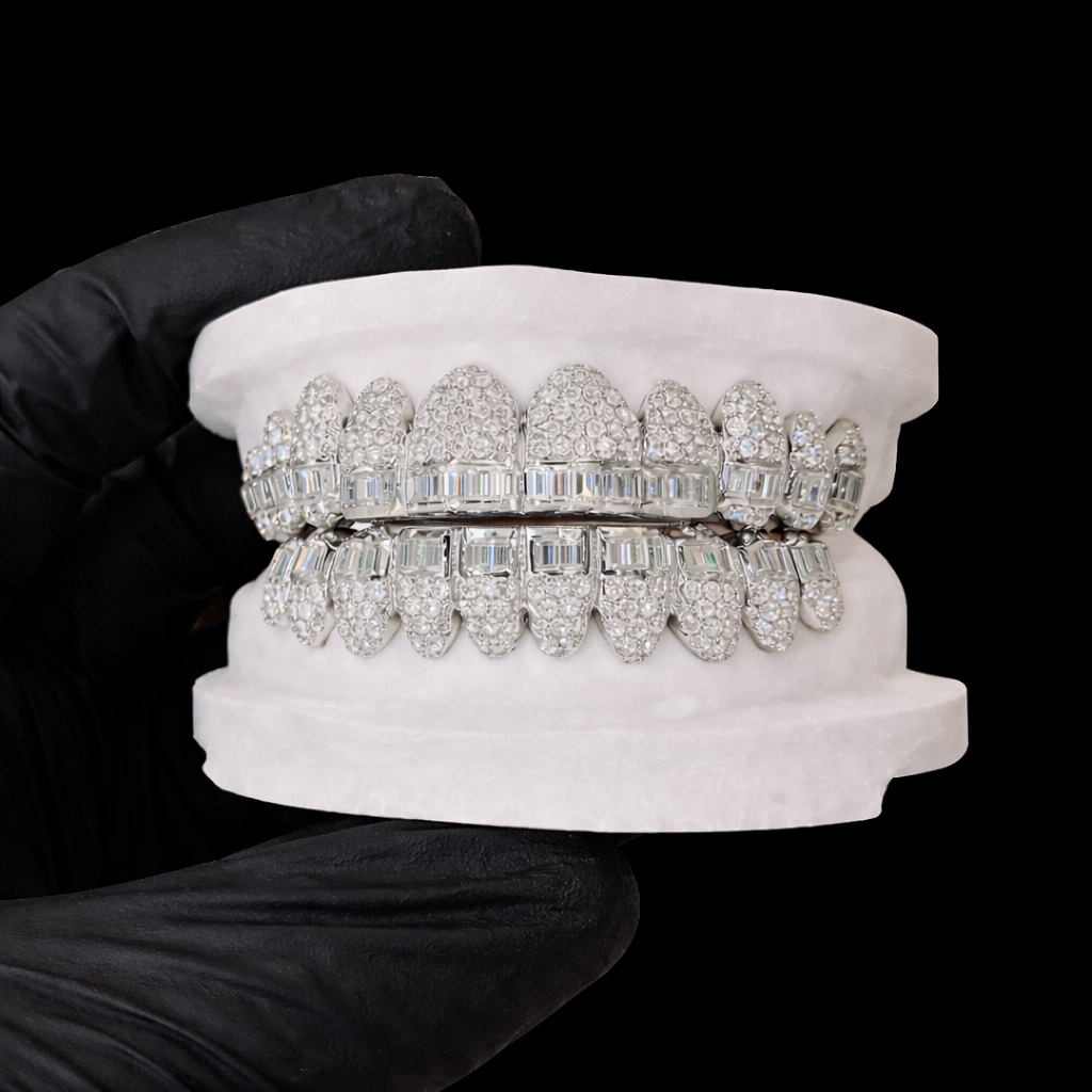 Luxury Iced-Out Diamond Bullet Grillz