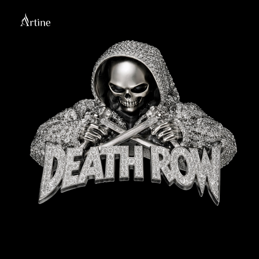 Iced Skull Thug Life Pendant – Full Bling Street Statement Charm