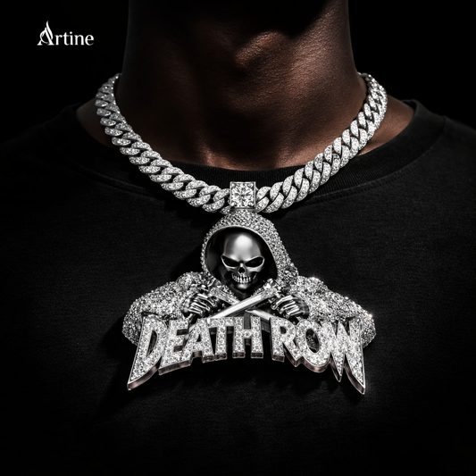 Iced Skull Thug Life Pendant – Full Bling Street Statement Charm