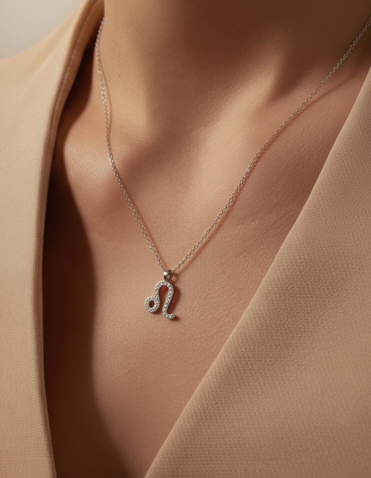 Leo Zodiac Sign Silver Pendant