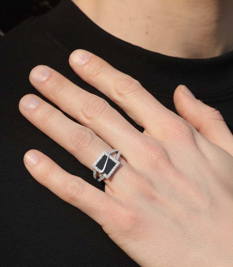 Trendy Designer Silver Band Men