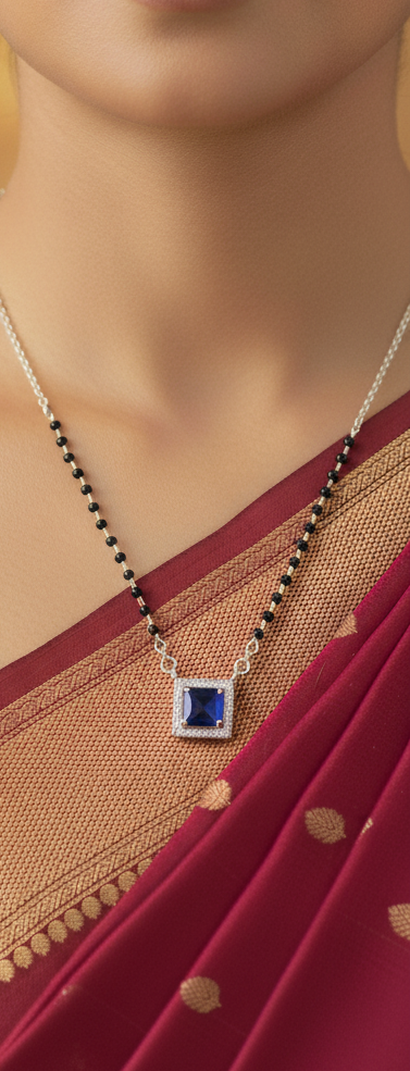 Minimal Silver Mangalsutra