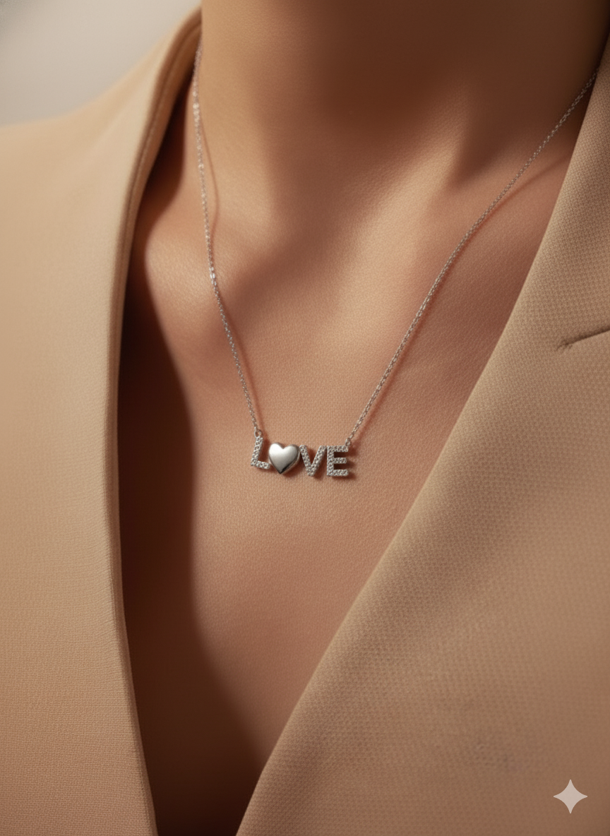 Love Silver Pendant