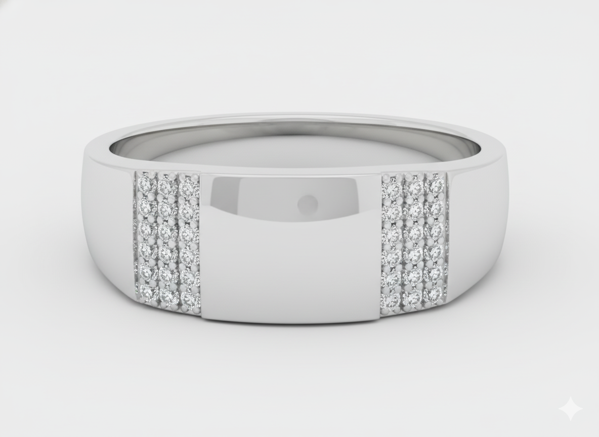 Pure Silver Stylish Men’s Ring
