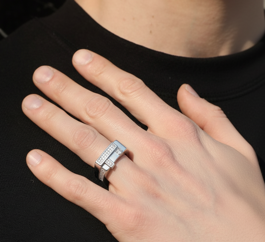 Silver Eternity Ring for Him