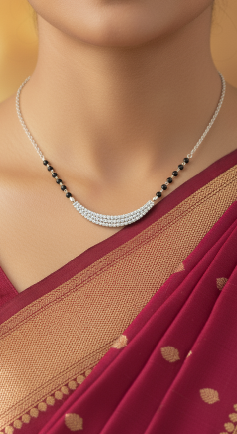 Delicate Sterling Silver Mangalsutra