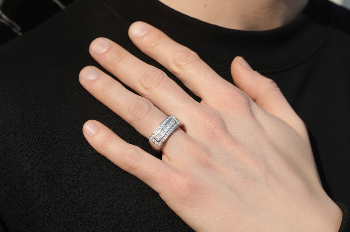 Silver Promise Ring for Men