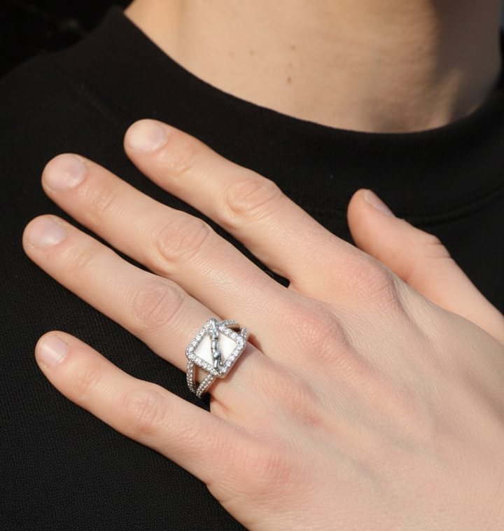 Designer Silver Band For Men