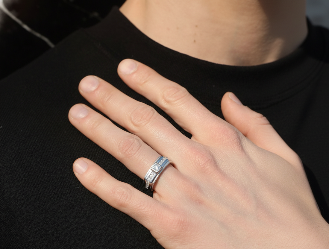 Silver Plated Luxury Ring for Men