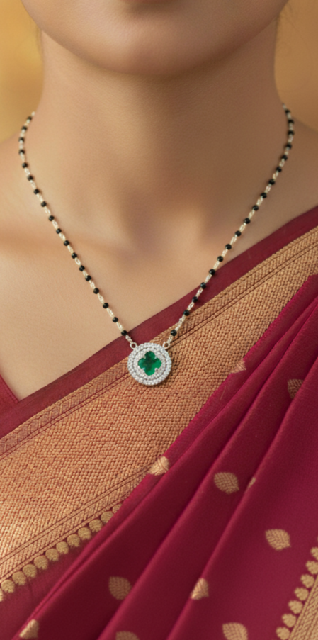 Stylish Silver Mangalsutra with Pendant