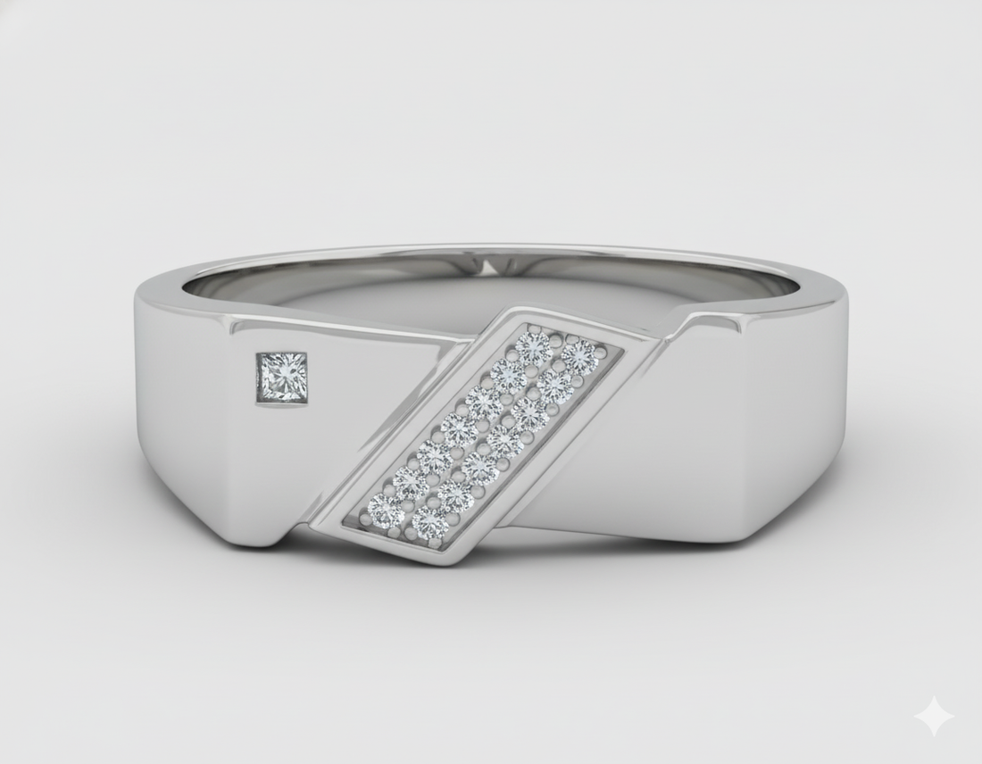Engagement Band for Men in 925 Silver