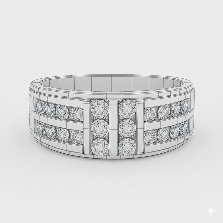 Adjustable 925 Silver Ring for Men