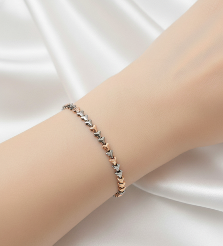 Two Tone Beaded Bracelet