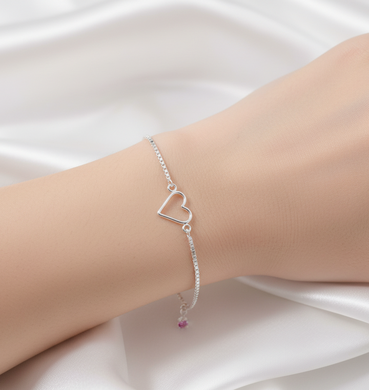 Pink Diamond Heart Bracelet